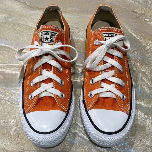 Converse All Star Low Tops Lace Up Dark Orange Shoes Men’s 4 / Women’s 6 - Picture 1 of 12